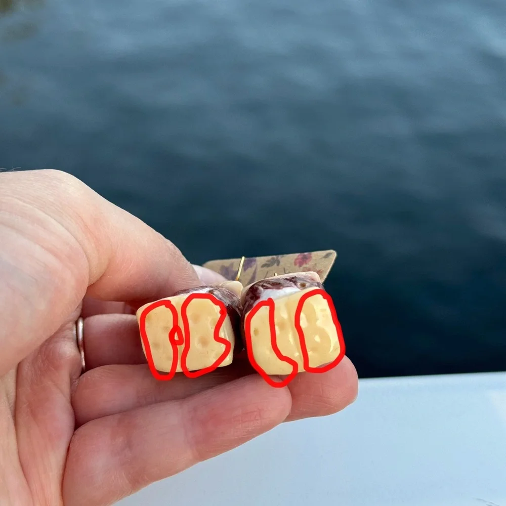 Polymer clay s’more Earrings - Picture 12 of 16